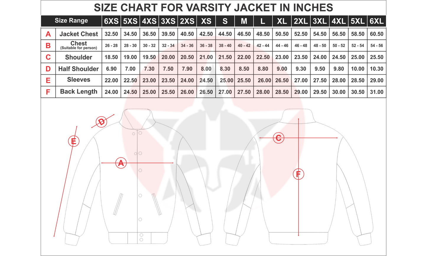 Red Wool Black Leather Varsity Baseball Jacket