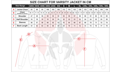 Orange Wool Cream Leather Sleeves Varsity Jacket