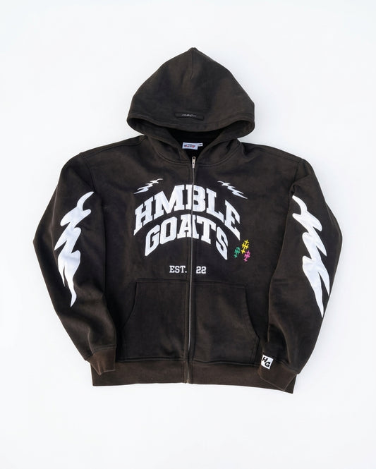 Premium Custom Screen Printed Full-Zip Hoodie| Heavyweight Cotton Fleece | Wholesale Cut & Sew OEM Manufacturing
