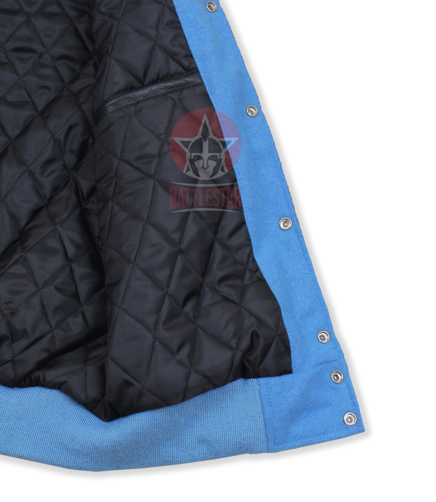 Red Wool Black Leather Sleeves Varsity Jacket