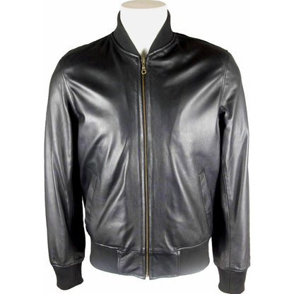 Classic London Men's black Leather Bomber Jacket - Battlestar Clothing & Gears Co