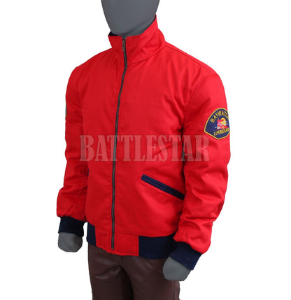 David Hasselhoff Baywatch Red Cotton Trendy  Jacket - Battlestar Clothing & Gears Co