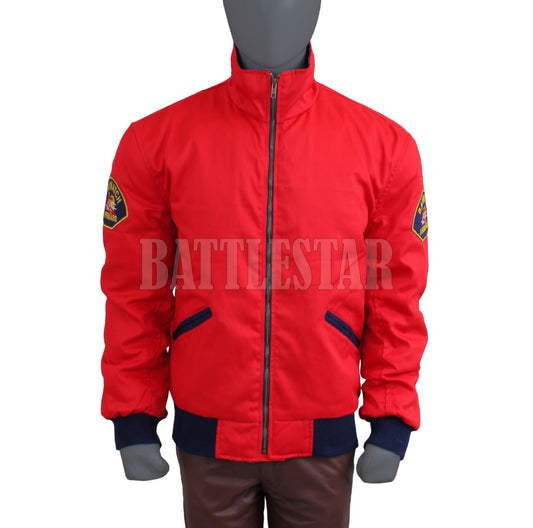 David Hasselhoff Baywatch Red Cotton Trendy  Jacket - Battlestar Clothing & Gears Co