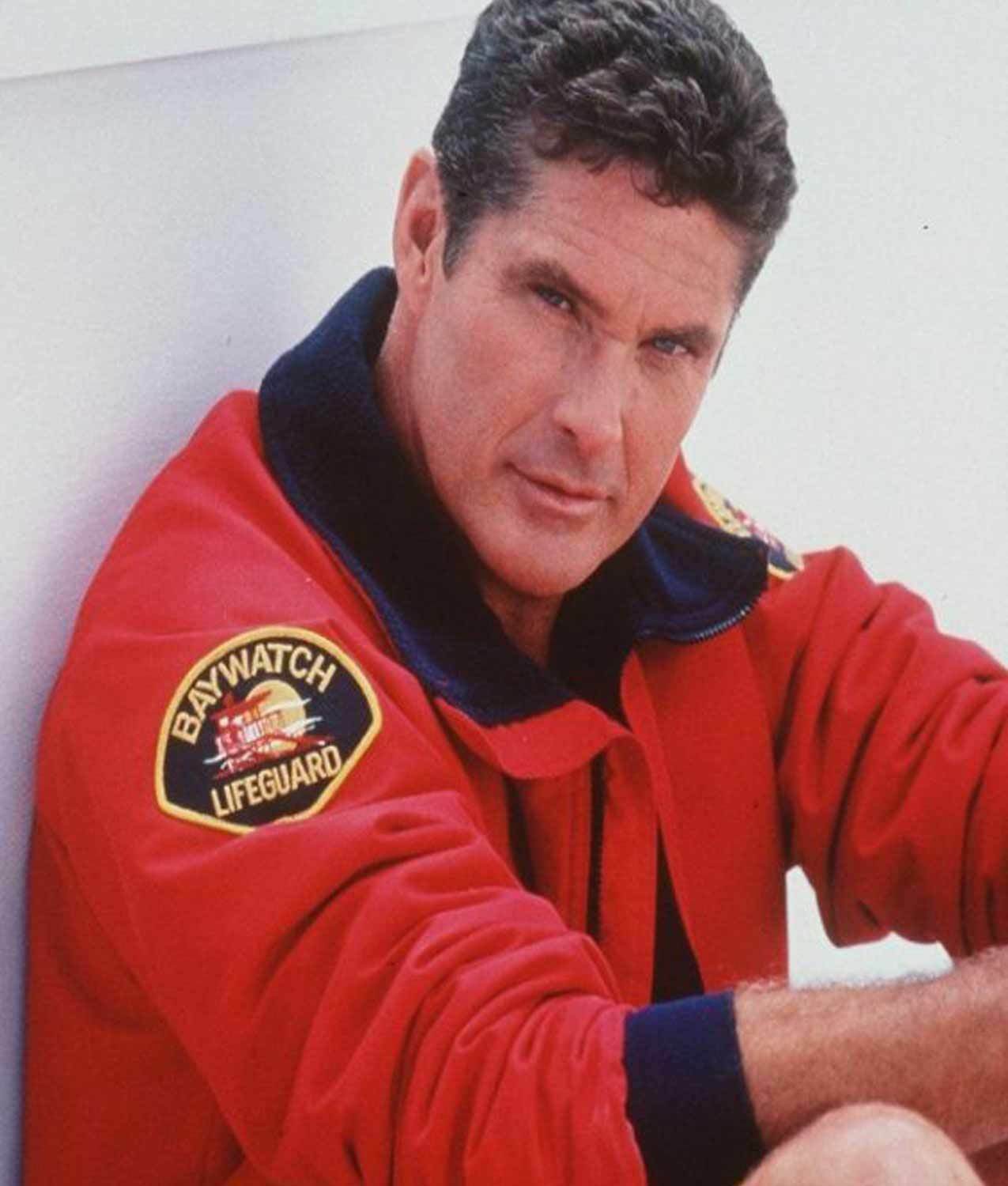 David Hasselhoff Baywatch Red Cotton Trendy  Jacket - Battlestar Clothing & Gears Co