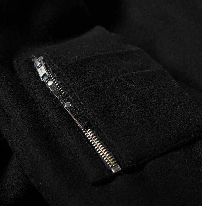 Battlestar MA-1 Black Wool Letterman Bomber Baseball Varsity Jacket - Battlestar Clothing & Gears Co