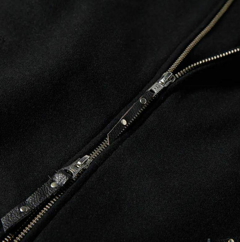 Battlestar MA-1 Black Wool Letterman Bomber Baseball Varsity Jacket - Battlestar Clothing & Gears Co